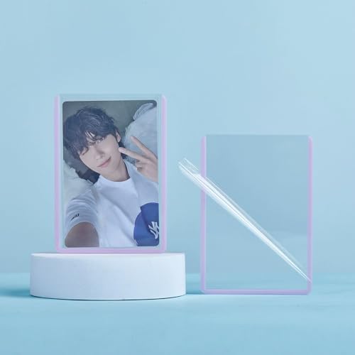 Mandu Deco Colored Border Toploaders for Kpop Album Photocards, 2.5" x 3.5" (Pack of 25) (Lilac) - color: Lilac