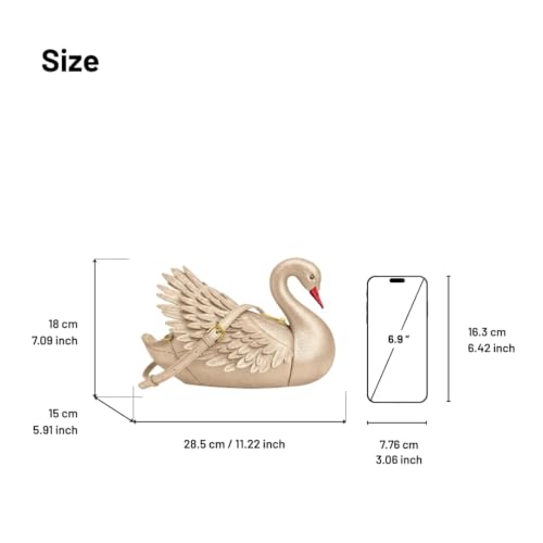 JW PEI Women's Alani Swan Shaped Crossbody Bag - color: Gold