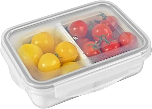 carrotez 2 Compartment Food Container - 2 Cup (480ml) - color: White, size: 2 Compartment (2 Cup)