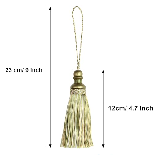 4 Pack Tassel Key Tassel with Loops for Home Decoration - color: Mix Green, size: 4 Pack