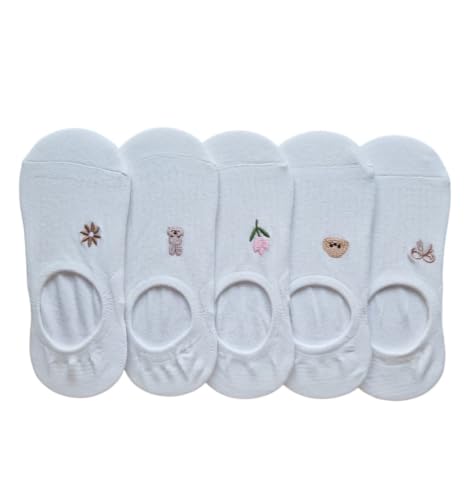 Women's Low Cut Cotton Ankle Socks, 5 Pairs Thin Breathable Casual Athletic Socks