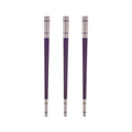Reusable Stainless Steel Chopsticks,Dishwasher Safe , Easy to Use(3 PCS,purple) - color: Purple