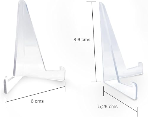 5 Pack Plastic Card Display Stand - Super Hard Clear Display for Baseball, Sports, Trading & Coin Cards - Durable & Sturdy Design
