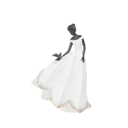 Guichifun Fairy Statue, White, 5.5 x 3.25 x 8 Inch - color: White-bird, size: Small