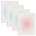 Oucaru A4 Spiral Notebook 4 Pack College Ruled Cute Pastel Notebooks - color: 4 Pack 4 Colors, size: 8.5" x 11"
