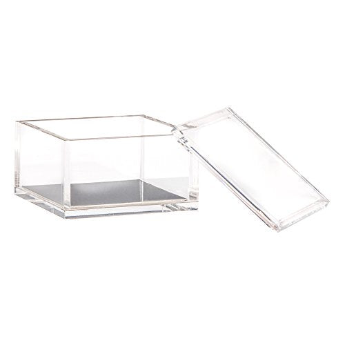 OfficeGoods Acrylic Desk Organizer with Silver Base, Small - color: Silver, size: Small