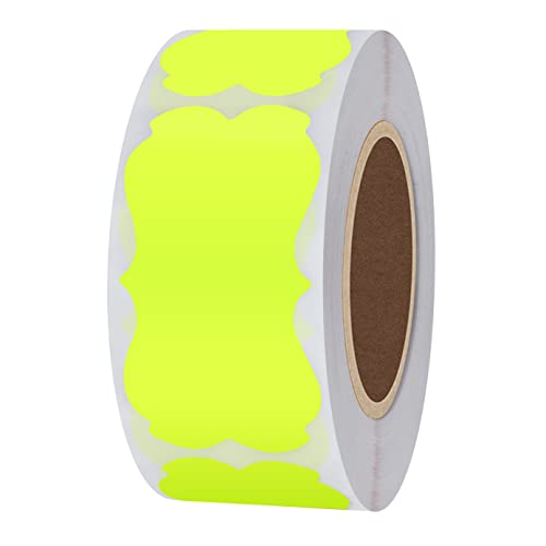 1.25 x 2.28 Inch Fluorescent Yellow Christmas Gift Tags Holiday Present Stickers 300 Total Labels (Fluorescent Yellow) - color: Fluorescent Yellow