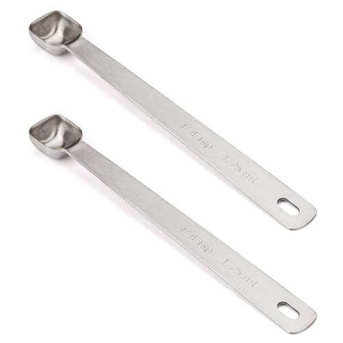 2PCS 1/4tsp(1.25ml) Tiny Measuring Spoon, Small Teaspoon for Tiny Amounts - size: 1/4tsp|1/12tbsp|1.25ml
