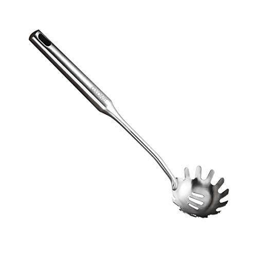 Spaghetti Spoon,304 Stainless Steel Pasta Spoon,Silver/13.8Inch - style: Pasta Spoon