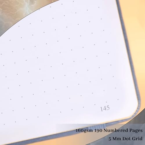 TIEFOSSI Dot Journal Notebook for Women Men, 160GSM Notebook - color: Light blue, size: Dot