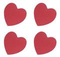 4 Packs 200 Sheets Heart Shape Sticky Notes (Red) - color: Red