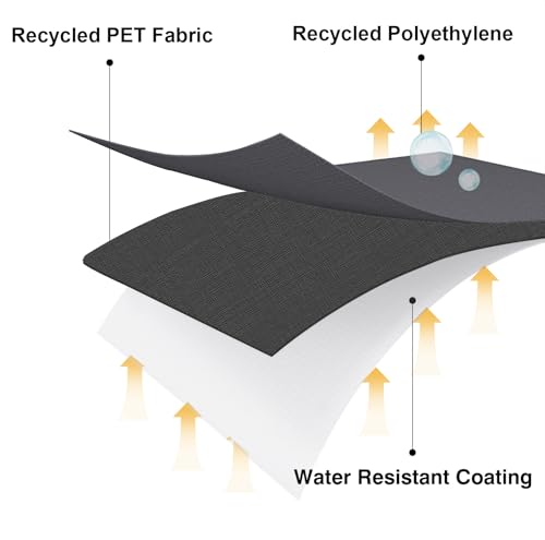RPET Fabric Cover for Flat Griddle Cover, Black；Fit 36" griddles with Hood and Side Shelf foldeble - size: 49"*23"*29"