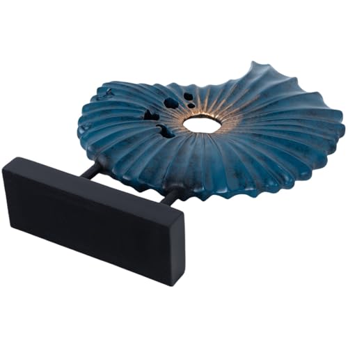 Unique Round Coin Sculpture Decorative Objects for Shelf Home Decor Accents, Modern Abstract Tabletop Decor Items for Living Room Fireplace Mantel, Above Cabinet (Blue L) - color: Blue L