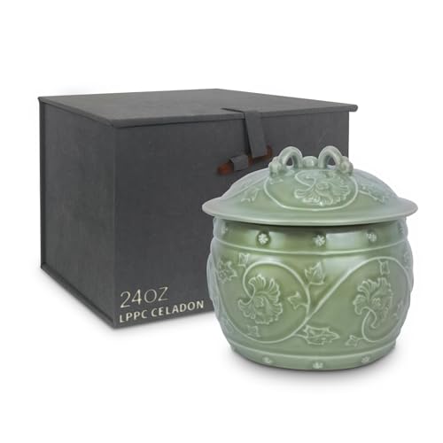 Handmade porcelain jar - 700ml loose tea collector-level decoration
