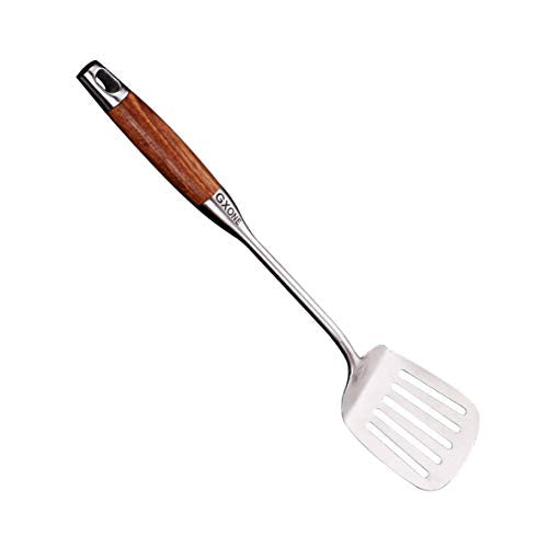 Slotted Turner/Spatula,for Skillet Grilling Cooking,Wooden Handle - style: Slotted Spatula-wood handle