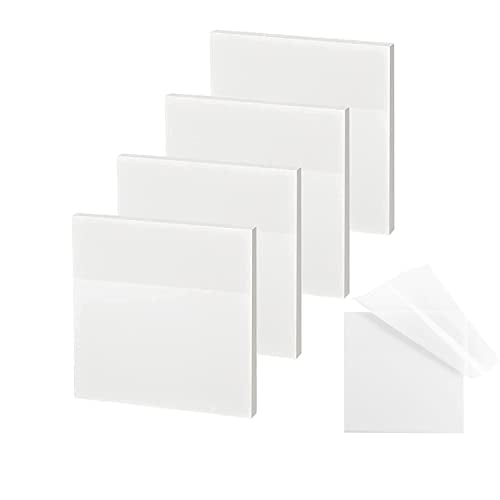 Transparent Sticky Notes - 3x3 inch Clear Sticky Notes Waterproof Self-Adhesive Translucent Sticky Note Pads for Books Annotation, See Through Sticky Note (200 Sheets) - color: Transparent 200 Sheets