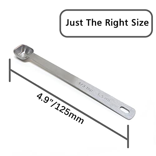2PCS 1/3tsp(1.5ml) Tiny Measuring Spoon, Small Teaspoon for Tiny Amounts - size: 1/3tsp|1/10tbsp|1.5ml