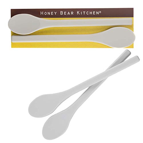 Honey Bear Kitchen Silicone Stirring Spoon (Set of 2, Grey Polar Bear) for Coffee & Tea - color: Grey Polar Bear