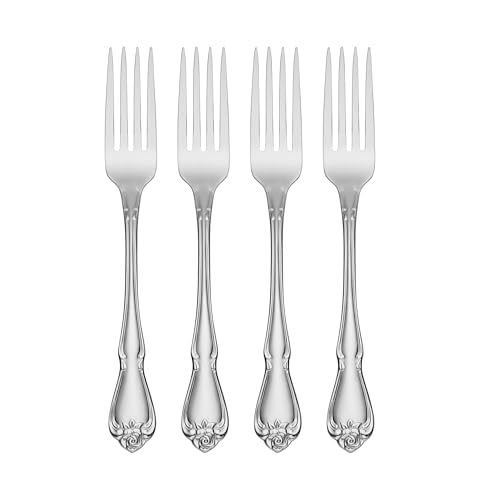 Oneida True Rose Dinner Forks,silver set of 4 - style: Dinner Forks, Set of 4