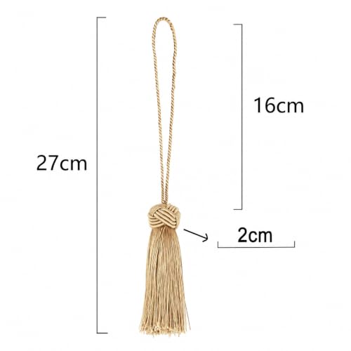 BEL AVENIR 8 Pcs Elegant Polyester Key Tassel Colorful Craft Tassels Charms - color: Golden