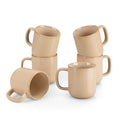 vancasso Coffee Mugs Set of 6, 12 Oz Ceramic Coffee Cups with Handle, Ceramic Unique Glaze Coffee Cup for Cappuccino, Latte, Tea, Cocoa, Dishwasher & Microwave Safe Gift Sets, Brown, Series PLAYA - color: Brown, size: 12 Oz