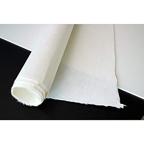 [10 Pcs] Korean Traditional Mulberry Paper HanJi Handmade Plain Natural White Triple Layer 24.8" x 36.6" - size: 24.8" x 36.6" (Triple-Layer)