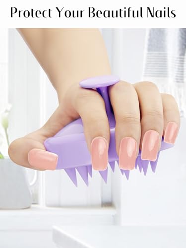HEETA Scalp Massager Hair Growth Scrubber for Dandruff Removal Hair Care - color: Light Purple