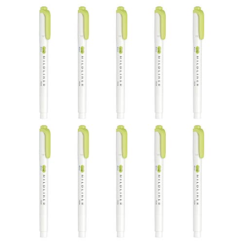 Zebra B-WKT7-MCG Highlighter, Mild Liner, Mild Citrus Green, 10 Pieces - color: citrus green, size: 1 Count (Pack of 10)