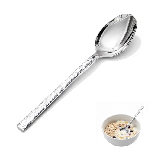KINGSTONE 24-Piece Hammered Teaspoons Set, 7.06-Inch 18/10 Stainless Steel - size: 24-Piece