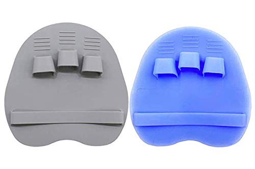 2 Pack Soft Silicone Body Scrubber, Shower Brush Exfoliating Skin Massage - color: 1 Pars_purple+gray