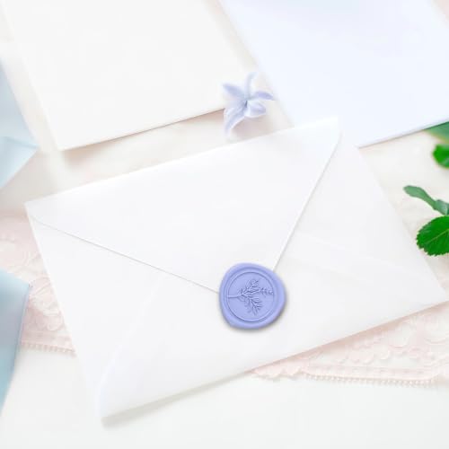 60 Pcs Wax Seal Stickers Set (3 Designs in 1 Pack) - Adhesive Backed Elegant Floral Designs for Wedding Invitation Envelope Seal Stickers Gift Wrapping (Light Purple) - color: Light Purple
