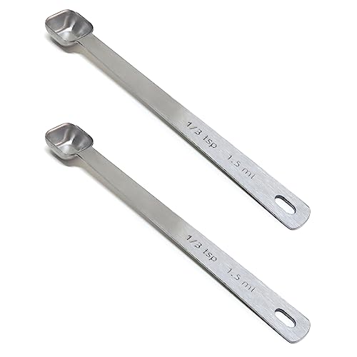 2PCS 1/3tsp(1.5ml) Tiny Measuring Spoon, Small Teaspoon for Tiny Amounts - size: 1/3tsp|1/10tbsp|1.5ml
