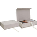 Vienrose Small Photo Storage Box, 4"x6", Linen Postcard Keeper, Beige - color: Beige, size: 4"x6"