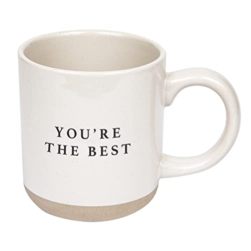 Sweet Water Decor You're The Best Stoneware Coffee Mug | Inspirational Mug | Novelty Coffee Mugs | Microwave & Dishwasher Safe | 14oz Coffee Cup - style: You're The Best