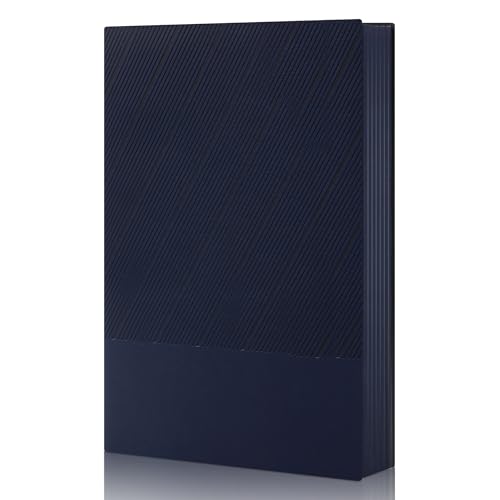 BOBO RABBIT Softcover Lined Notebook 348 Pages Vegan Leather Thick Journal - color: Blue