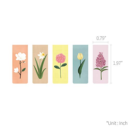 Monolike Magnetic Bookmarks The Flower Ver.2, Set of 5 - color: The Flower Ver.2