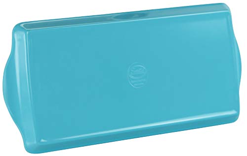 Reston Lloyd Melamine Plastic Tidbit Tray, BPA-Free, Food Safe, Multipurpose Platter Serving Tray, Bathroom/Table Organizer, Turquoise - color: Turquoise, size: 14.7" x 6.5" x 0.8"
