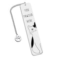 Cat Gifts for Women Cute Bookmarks for Women Cat Lovers Stocking Stuffers - color: Silver