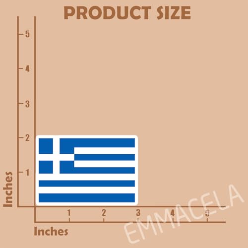 (3PCS) Greece Flag stickers, Countries Flag Stickers - Waterproof Vinyl Decals For Laptops, Tumblers, Water Bottles, Books, Scrapbooks, Size 3 x 2 Inch - color: Greece