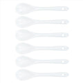 White 6 pcs Porcelain Egg Spoons Ceramic Spoons 4.7 inch Coffee Dessert Yogurt Tea Milky Tea - style: White