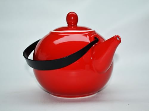 Chinese Teapot 28oz Porcelain Tea Pot Red (Double happiness Teapot) - color: Double happiness Teapot