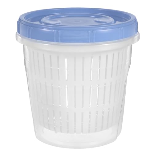 ARTIBETTER Pickle Jar Strainer Insert Airtight Kimchi Container for Vegetables and Fruits Drain Excess Liquid Food Storage Holder 5.23 X 5.11 X 5.11 in