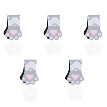 Cute Cat Paw Magnetic Bookmarks, 5 PCS Magnetic Cute Bookmark for Teacher, Women & Kids - Cat Paw Design (Purple-2.0) - color: Purple