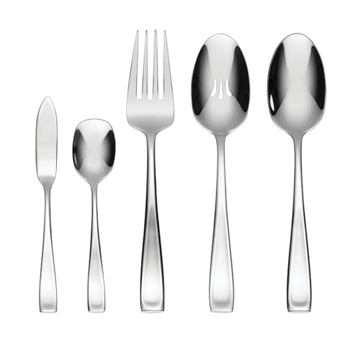 Oneida Moda 65-Piece 18/10 Silverware Set for 12, Flatware - style: 65-Piece Flatware Set with Caddy