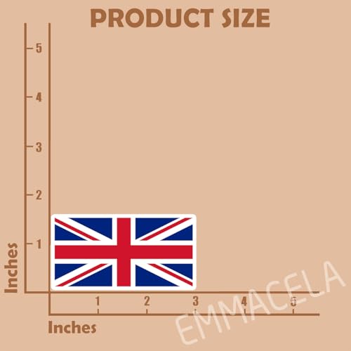 (3PCS) United Kingdom Flag stickers, Countries Flag Stickers - Waterproof Vinyl Decals For Laptops, Tumblers, Water Bottles, Books, Scrapbooks, Size 3 x 1.7 Inch - color: United Kingdom
