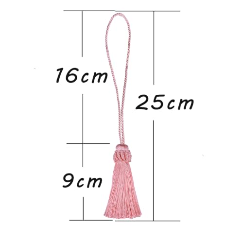 8PCS Tassel Key Colorful Tassel for Cord Loop,Handmade Tassels - color: Pink