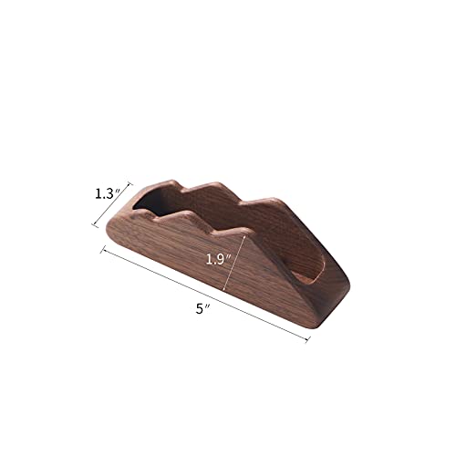 muso wood Business Card Holder for Desk 2 Pack (Walnut) - size: Walnut 2 Pack