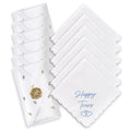 Happy Tears Wedding Handkerchief Something Blue Gift for Bride - color: Happy Tears X 6 (Gold)