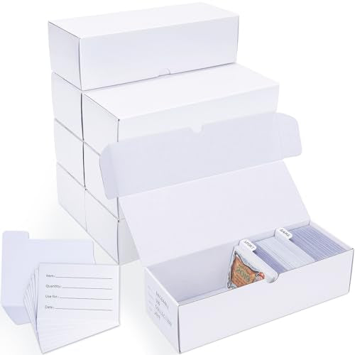 Trading Card Storage Box, 8-Pack 600 Count Cardboard TCG & Sport Card Box - size: 8 piece 10in for Standard