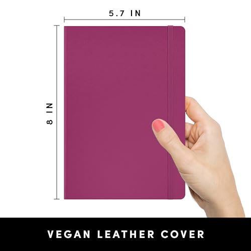PAPERAGE Lined Journal Notebook, 10 Pack, (Bright Rainbow), 160 Pages, Medium 5.6 in x 8 in - 100 GSM Thick Paper – Hardcover Journaling Notebook for Work, School & Note Taking - color: Bright Rainbow, style: G. Lined-10 Pack